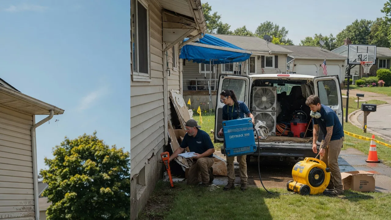Ceiling Leak Cleanup in Saxon, WI near me